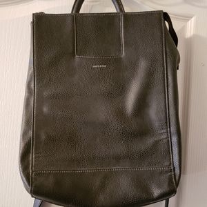 Mat & Nat Black Leather Backpack